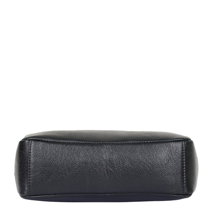 Black Genuine Leather Shoulder Handbag – Women’s Hobo Tote Purse