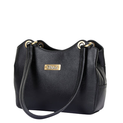 Black Genuine Leather Shoulder Handbag – Women’s Hobo Tote Purse
