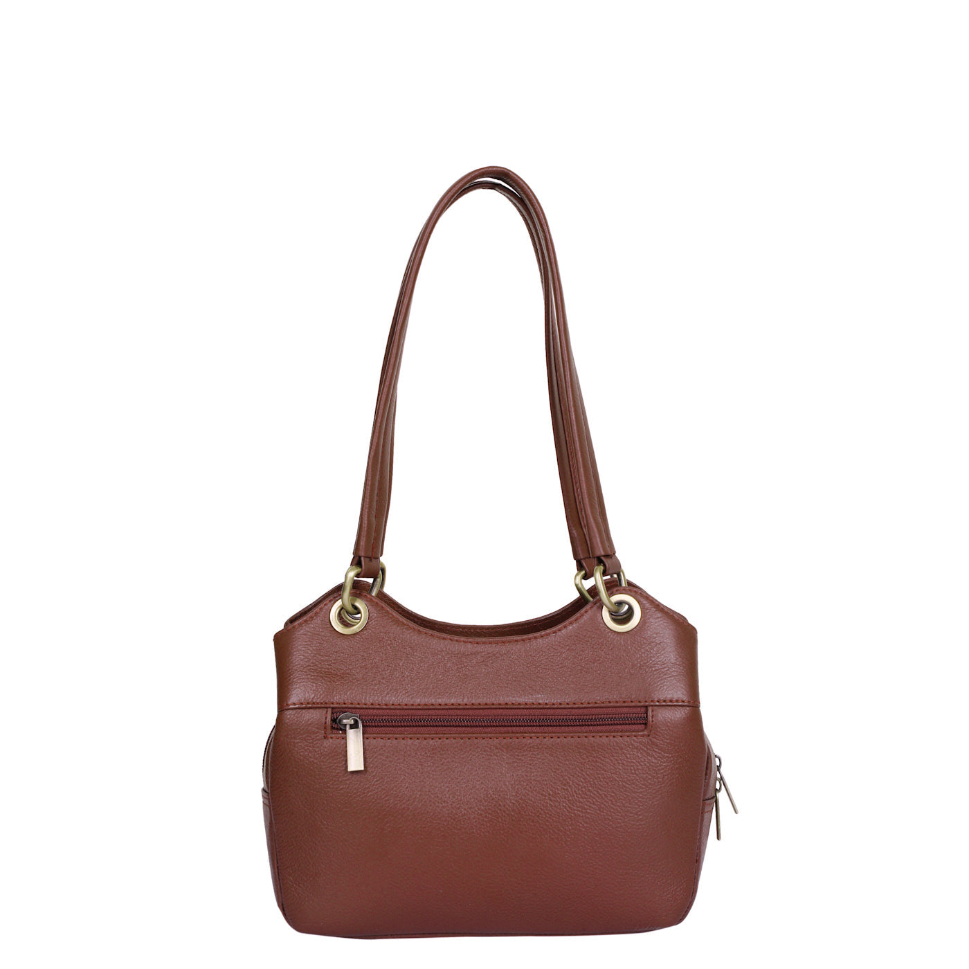 Brown Genuine Leather Satchel Bag – Women’s Tote Purse & Handbag