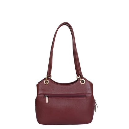 Cherry Red Genuine Leather Shoulder Bag Wholesale for Women – Designer Tote Handbag