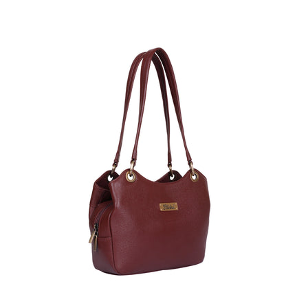 Cherry Red Genuine Leather Shoulder Bag Wholesale for Women – Designer Tote Handbag