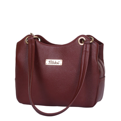 Cherry Red Genuine Leather Shoulder Bag Wholesale for Women – Designer Tote Handbag