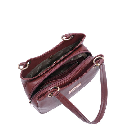 Cherry Red Genuine Leather Shoulder Bag Wholesale for Women – Designer Tote Handbag