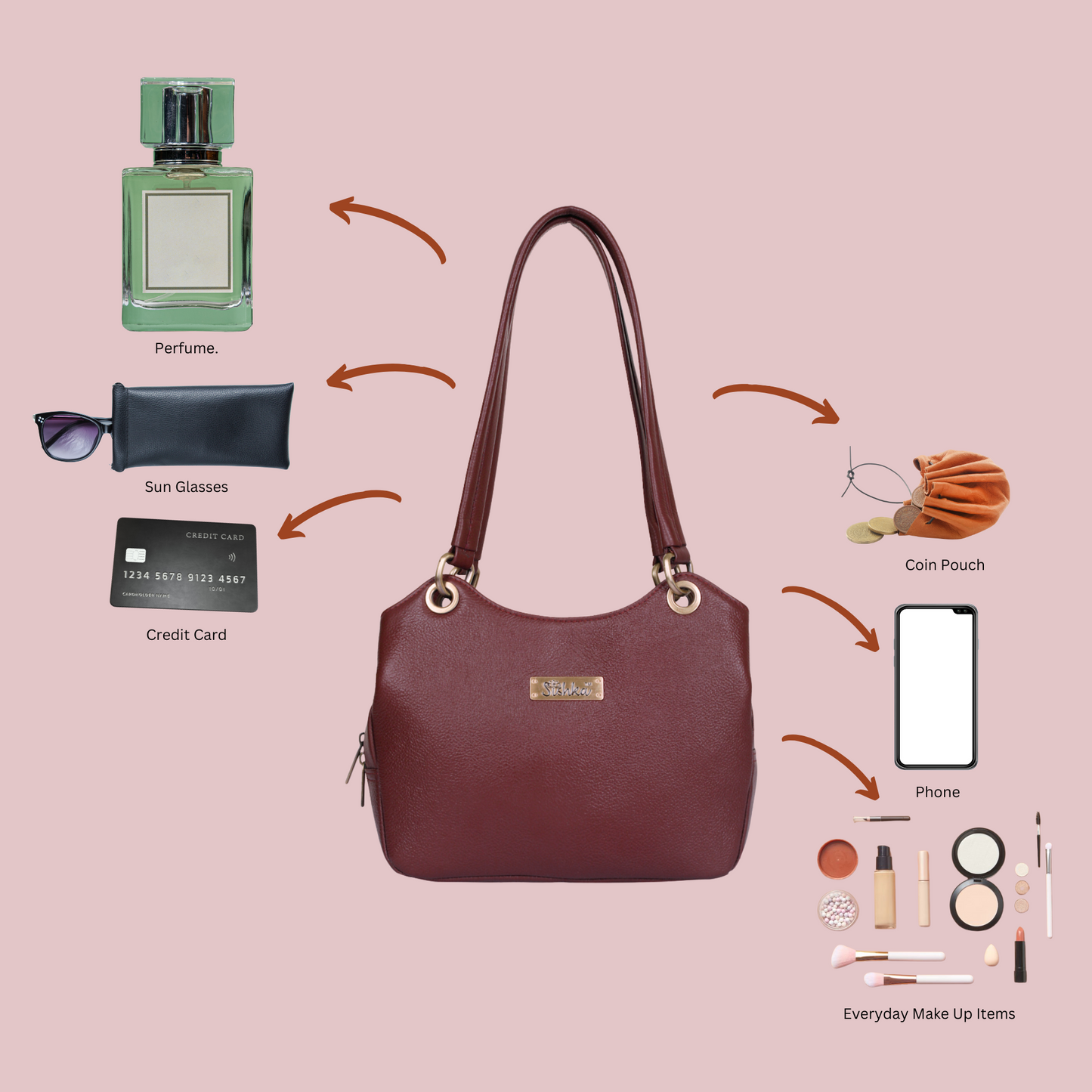 Cherry Red Genuine Leather Shoulder Bag Wholesale for Women – Designer Tote Handbag