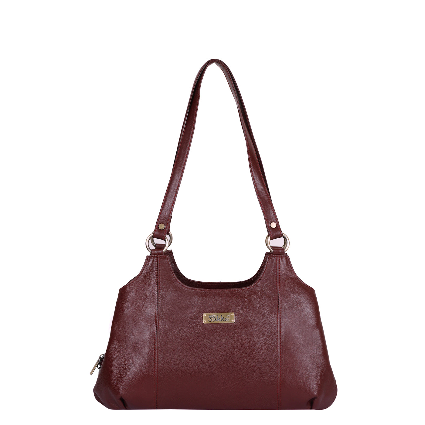 Wholesale Cherry Red Genuine Leather Satchel Shoulder Bag For women | Daily Use, Travel, Trips