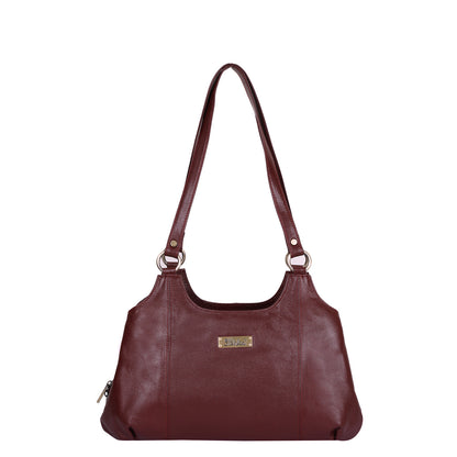 Wholesale Cherry Red Genuine Leather Satchel Shoulder Bag For women | Daily Use, Travel, Trips