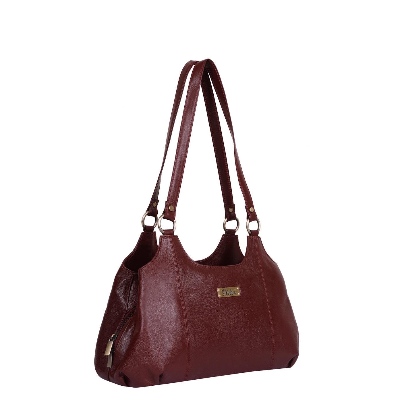 Wholesale Cherry Red Genuine Leather Satchel Shoulder Bag For women | Daily Use, Travel, Trips