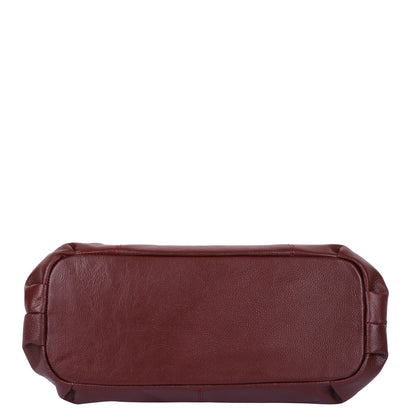 Wholesale Cherry Red Genuine Leather Satchel Shoulder Bag For women | Daily Use, Travel, Trips