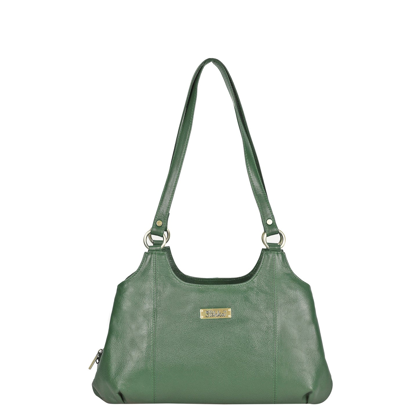 Olive Genuine Leather Satchel Bag – Women’s Shoulder Tote Handbag
