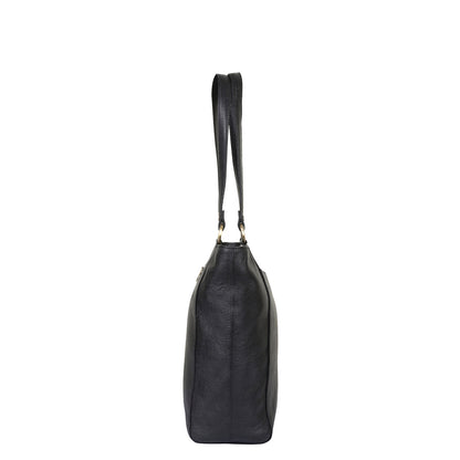 Black Genuine Leather Tote Shoulder Bag Wholesale for Women | Daily Use