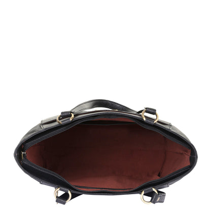 Black Genuine Leather Tote Shoulder Bag Wholesale for Women | Daily Use