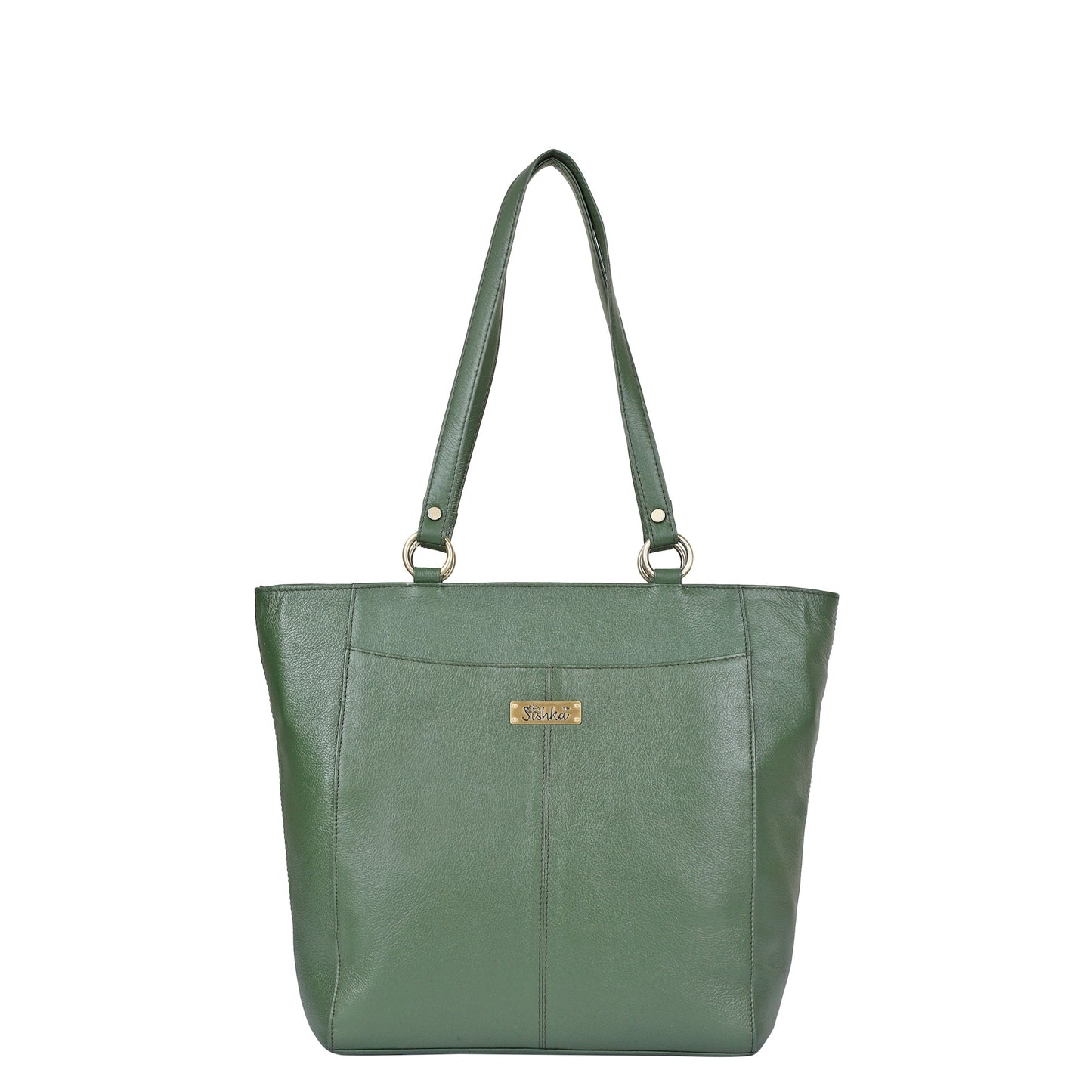 Olive Genuine Leather Tote Shoulder Bag Wholesale for Women | Daily Use