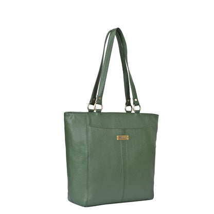 Olive Genuine Leather Tote Shoulder Bag Wholesale for Women | Daily Use