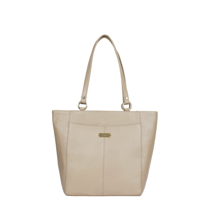 Taupe Genuine Leather Tote Shoulder Bag Wholesale for Women