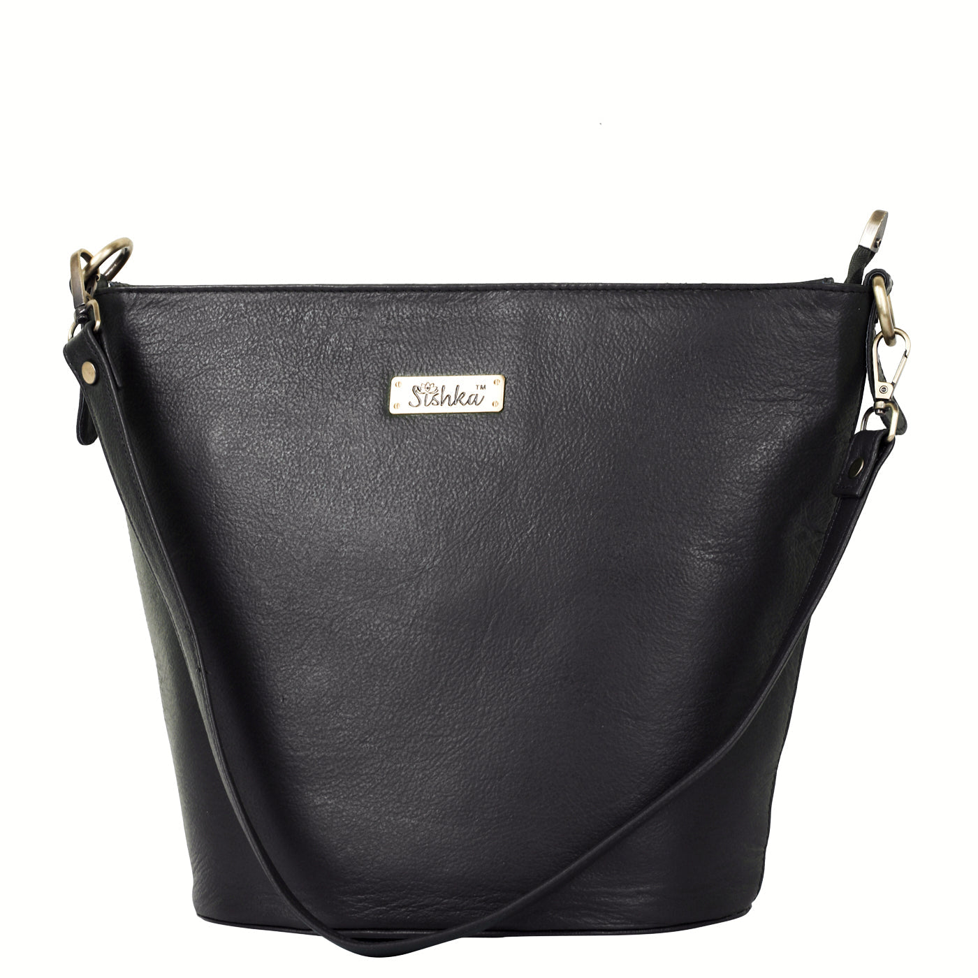 Black Genuine Leather Bucket Hobo Crossbody Bag Wholesale for Women – Office, Event & Travel