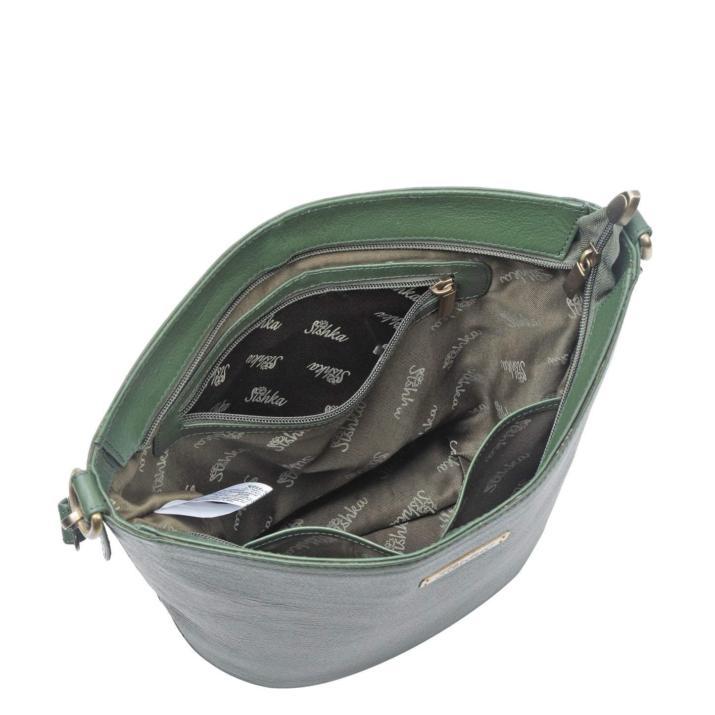 Olive Genuine Leather Bucket Hobo Bag for Women – Trendy Tote Shoulder Purse