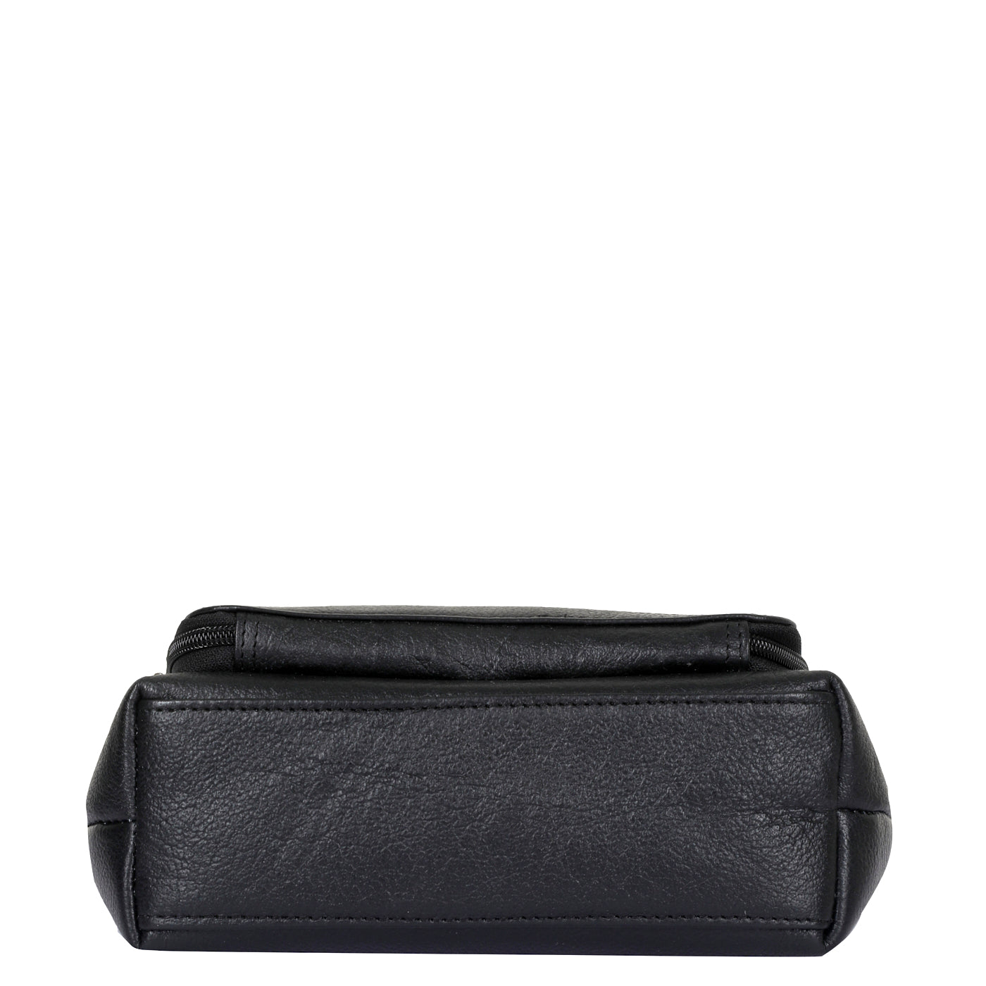 Black Genuine Leather Shoulder Handbag – Women’s Tote with Front Pocket