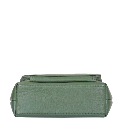 Olive Genuine Leather Shoulder handbag Wholesale for Women – Tote with Front Pocket