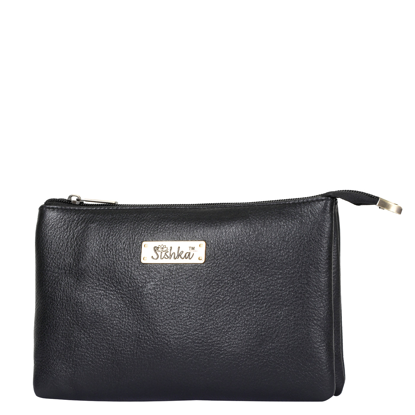 Black Genuine Leather Crossbody Organizer Bag for Women – Sleek Crossover Purse