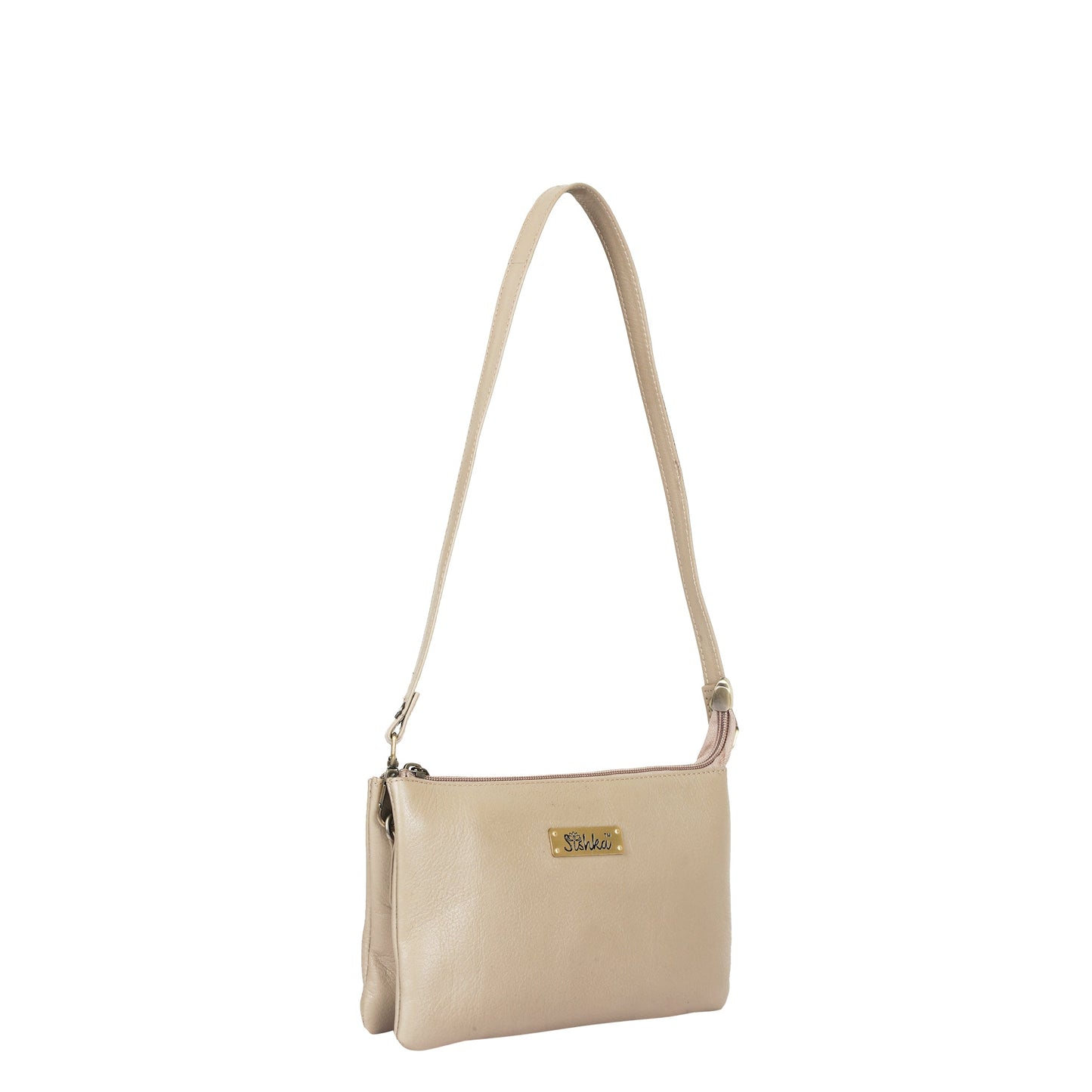 Genuine Leather Crossbody Organizer Bag for Women – Stylish Shoulder Handbag