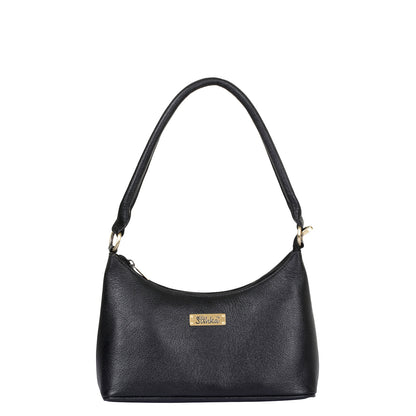 Black Genuine Leather Hobo Shoulder Handbags Wholesale for Women  – Everyday Use