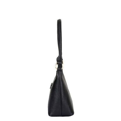 Black Genuine Leather Hobo Shoulder Handbags Wholesale for Women  – Everyday Use
