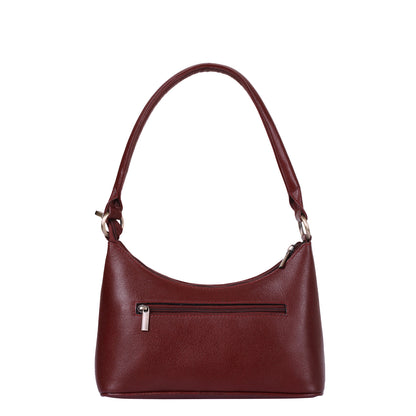 Cherry Red Genuine Leather Hobo Shoulder Handbags Wholesale for Women  – Everyday Use