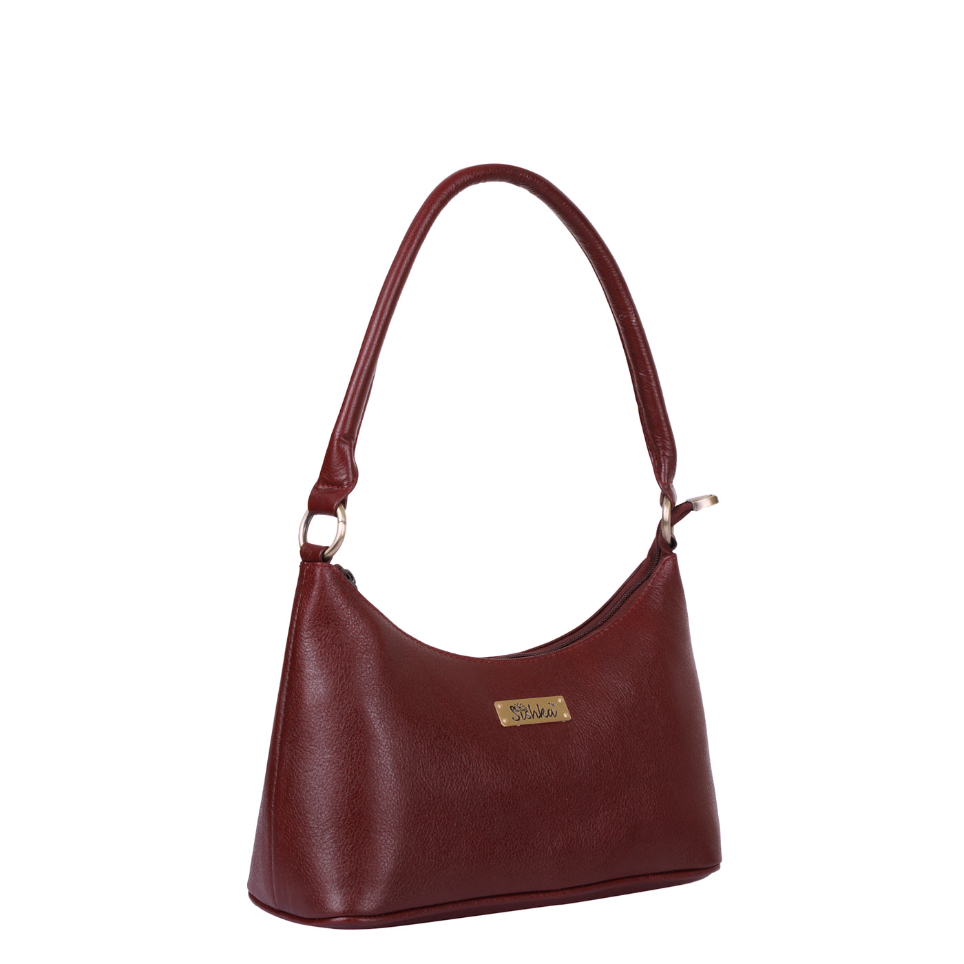 Cherry Red Genuine Leather Hobo Shoulder Handbags Wholesale for Women  – Everyday Use
