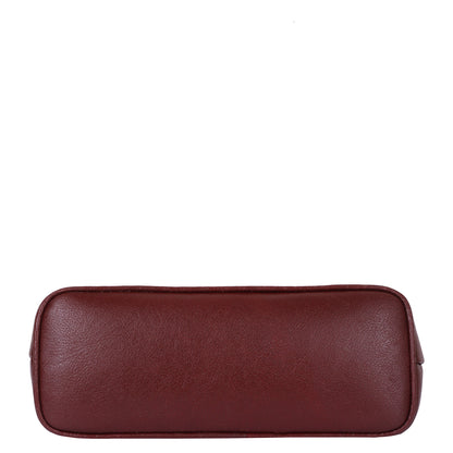 Cherry Red Genuine Leather Hobo Shoulder Handbags Wholesale for Women  – Everyday Use