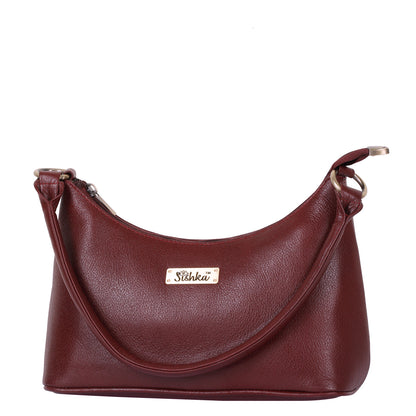 Cherry Red Genuine Leather Hobo Shoulder Handbags Wholesale for Women  – Everyday Use