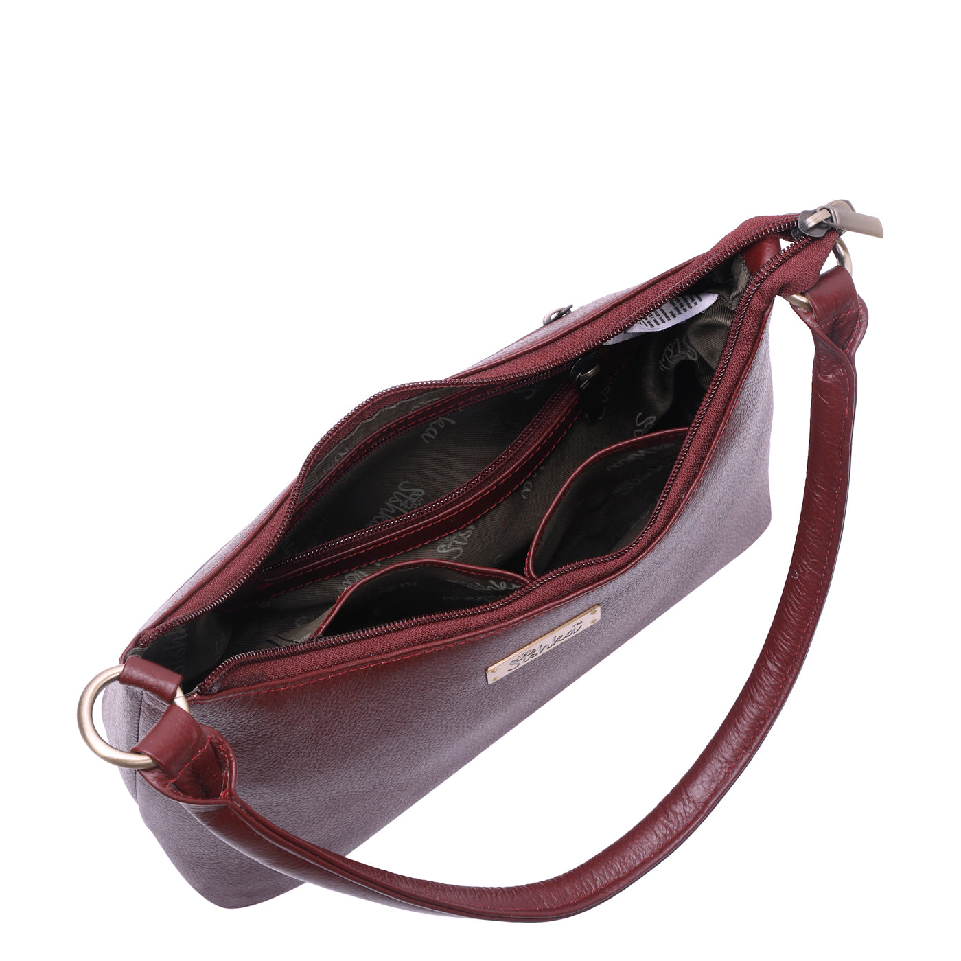 Cherry Red Genuine Leather Hobo Shoulder Handbags Wholesale for Women  – Everyday Use