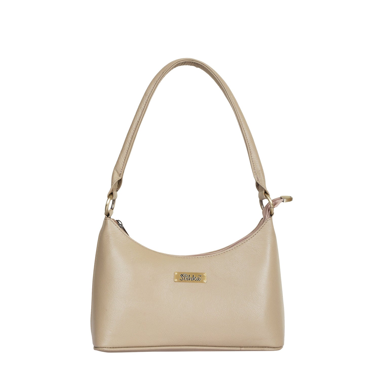 Sishka Genuine Leather Hobo Bag – Elegant Tote Shoulder Handbag, Soft Leather Satchel, Versatile Crossbody Purse for Women – Taupe