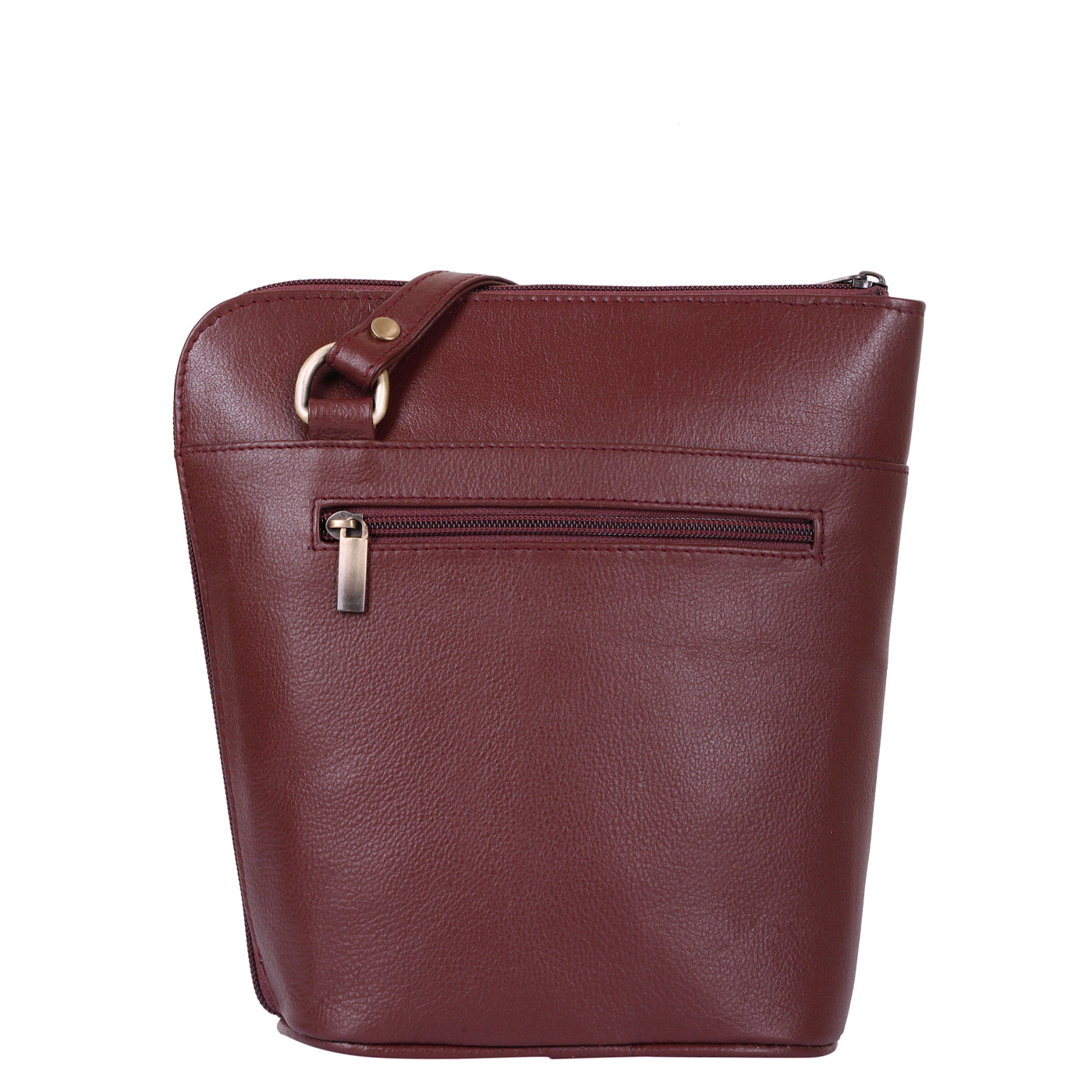 Cherry Red Genuine Leather Crossbody Sling Bag – Women’s Shoulder Purse