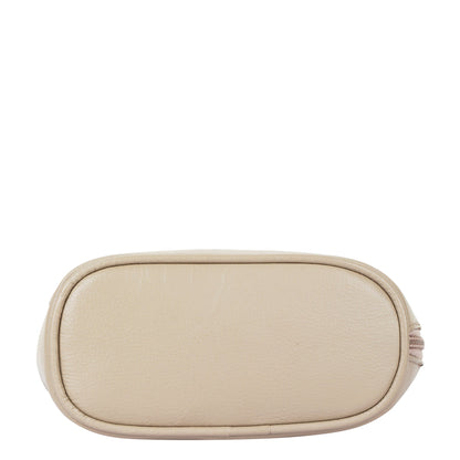 Taupe Genuine Leather Crossbody Sling Bag – Women’s Shoulder Purse