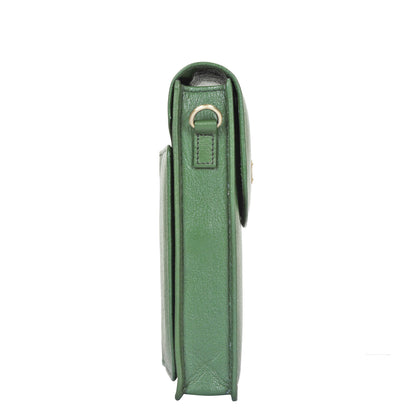 Olive Genuine Leather Mobile Crossbody Bag Wholesale for Women – Phone Purse