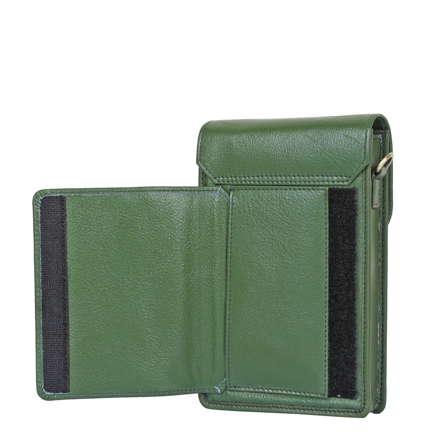 Olive Genuine Leather Mobile Crossbody Bag Wholesale for Women – Phone Purse