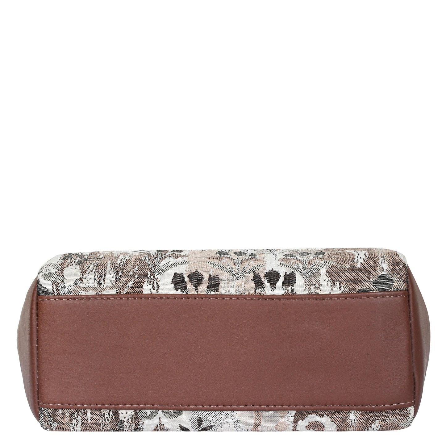 Abstract Tapestry Hobo Crossbody Bag – Women’s Shoulder Sling Handbag with Leather Trim