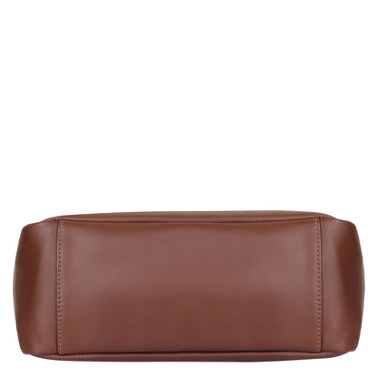 Geometric Tapestry Tote Bag for Women – Leather-Trimmed Shoulder Purse for Daily Use & Work