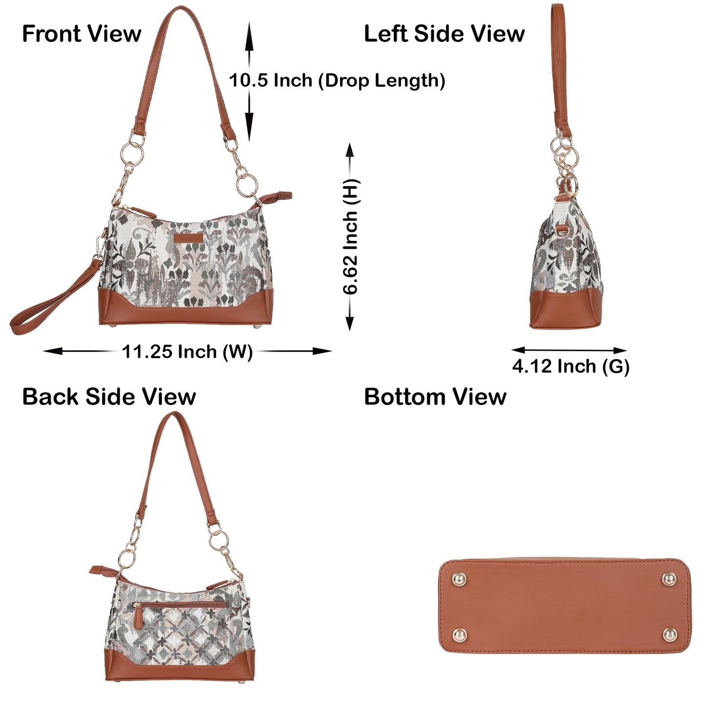 Wholesale Abstract Tapestry Shoulder Bag for Women – Modern Tote Sling Purse with vegan leather Handle