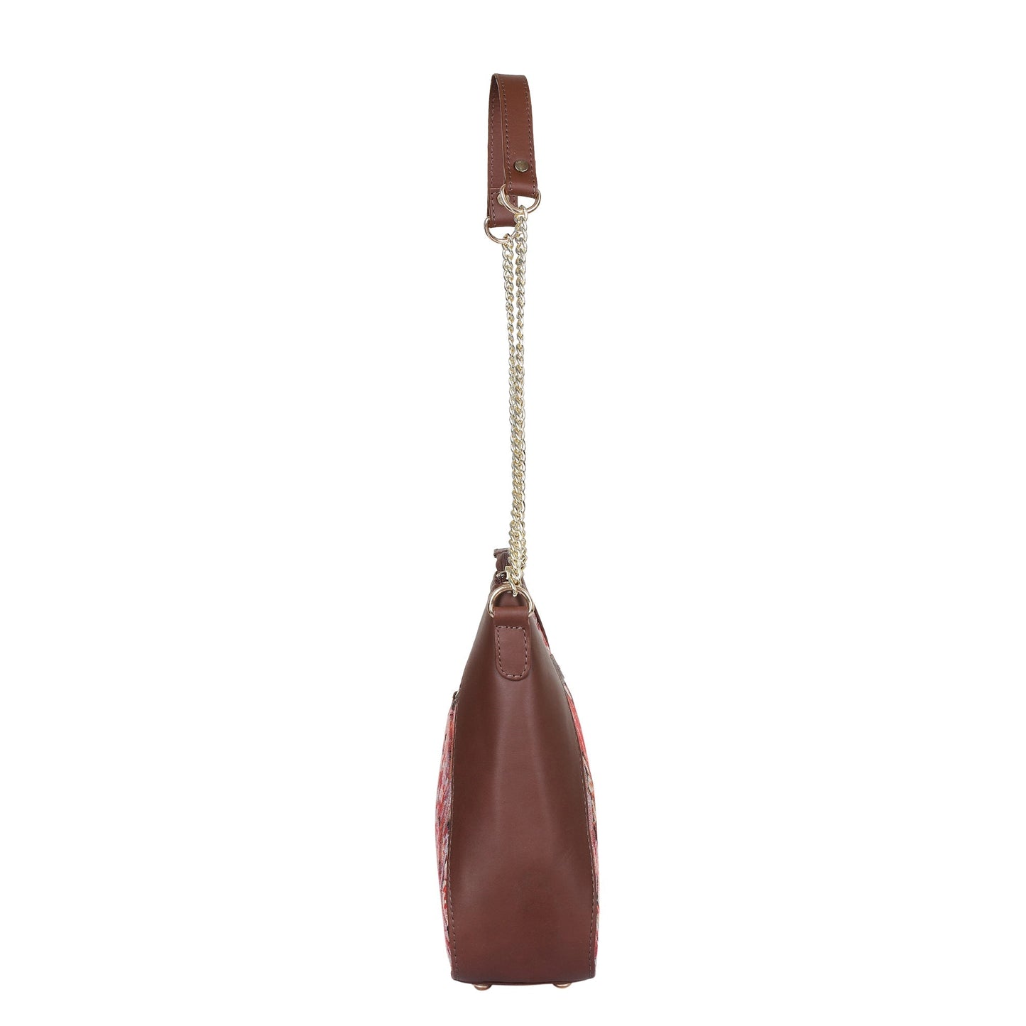 Women's Tapestry Hobo Bag in Floral Pattern | Genuine Leather-Trimmed Shoulder Bag & Satchel Purse for Everyday Essentials