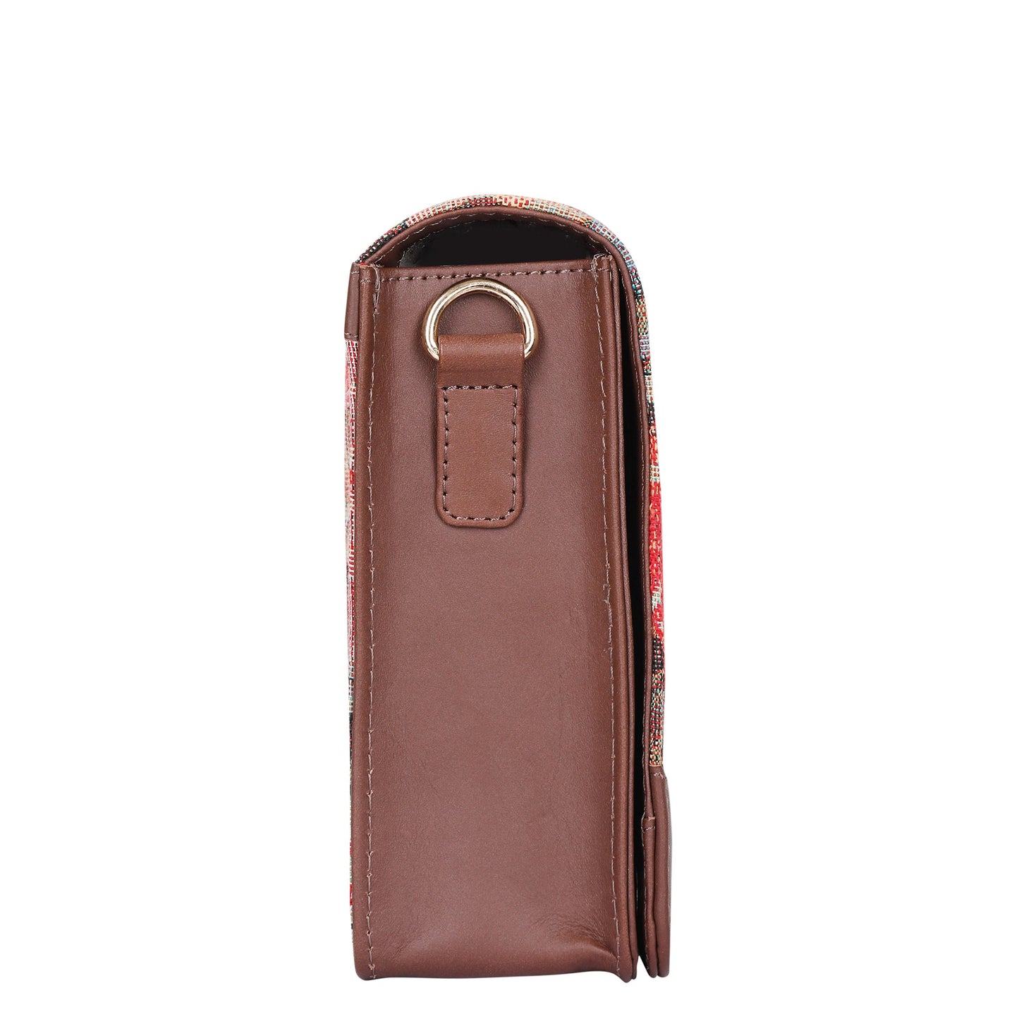 Floral Tapestry Crossbody Bag – Women’s Sling Shoulder Purse with Leather Trim