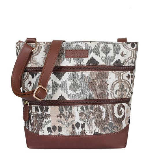Abstract Tapestry Crossbody Sling Bag – Women’s Shoulder & Messenger Purse