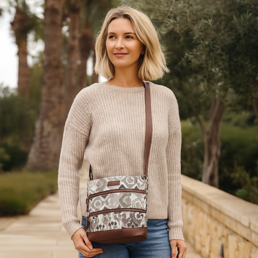 Abstract Tapestry Crossbody Sling Bag – Women’s Shoulder & Messenger Purse