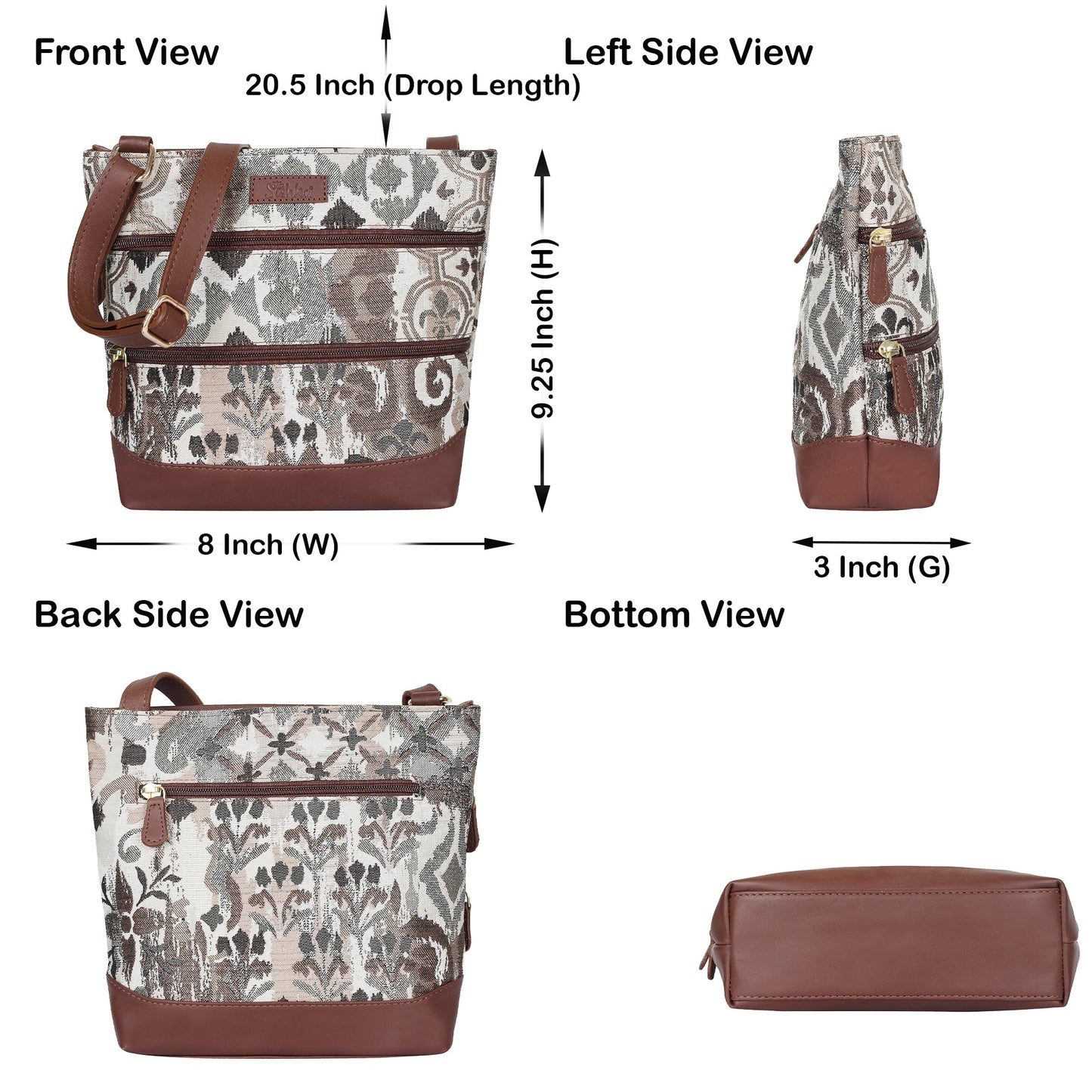 Abstract Tapestry Crossbody Sling Bag – Women’s Shoulder & Messenger Purse