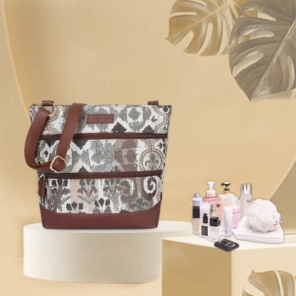 Abstract Tapestry Crossbody Sling Bag – Women’s Shoulder & Messenger Purse