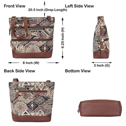 Geometric Tapestry Crossbody Sling – Women’s Messenger & Shoulder Bag