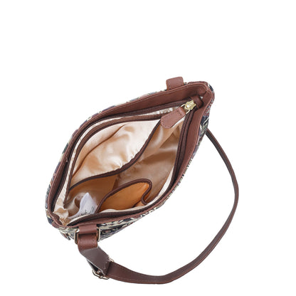 Geometric Tapestry Crossbody Sling – Women’s Messenger & Shoulder Bag