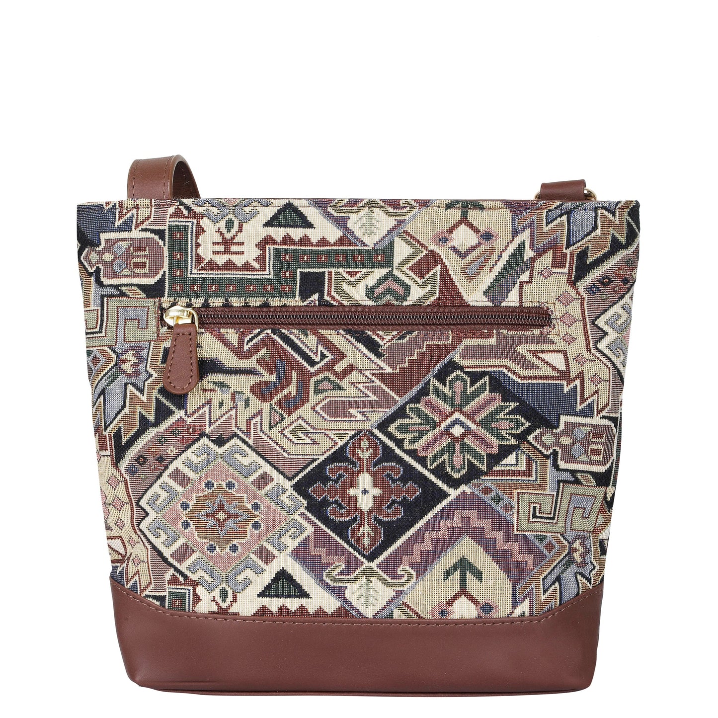 Geometric Tapestry Crossbody Sling – Women’s Messenger & Shoulder Bag