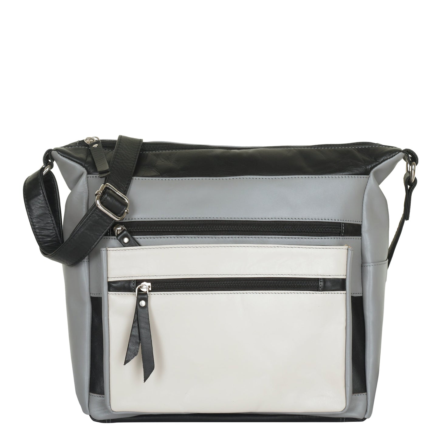 Genuine Leather Women’s Crossbody Bag – Wholesale Grey Sling Bag– Shoulder Bag for Work, Shopping & Casual