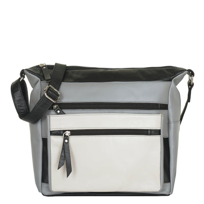 Genuine Leather Women’s Crossbody Bag – Wholesale Grey Sling Bag– Shoulder Bag for Work, Shopping & Casual